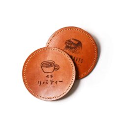 牛皮防水杯墊｜可客製LOGO