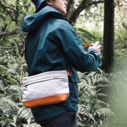 Alternative view of 輕旅斜側包｜牛皮背帶繩｜二代