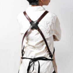 全身式工作圍裙｜油蠟皮肩掛式