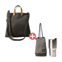 【福袋】經典新M號帆布包+飲料隨行袋